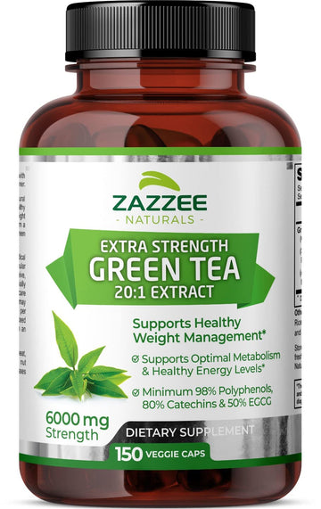 Zazzee Extra Strength Green Tea 20:1 Extract, 6000 mg Strength, 50% EGCG Zazzee buy supplements canada