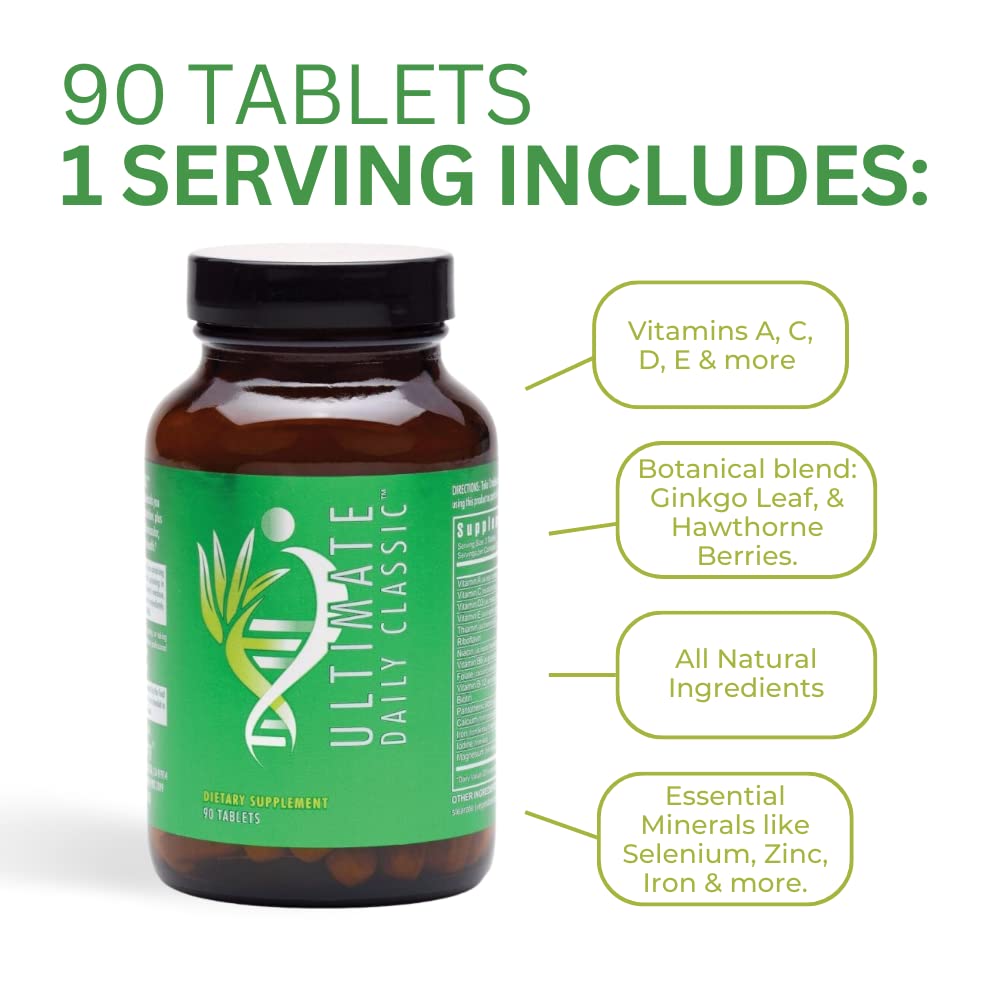 Youngevity Ultimate Daily Classic™ Tablets - Complete Vitamins, Minerals, Amino Acids, & Botanicals - Multivitamin for Women and Men - 90 Tablets Youngevity buy supplements canada