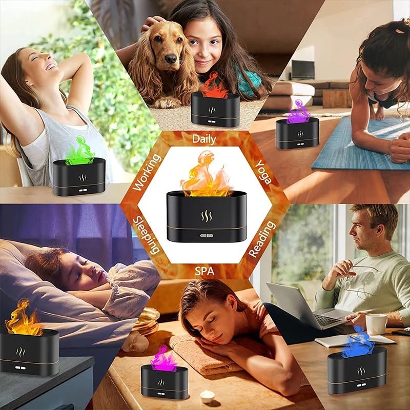 Flame Aroma Diffuser Humidifier 180ml, Oil Essential 2 Modes Brightness Aroma Humidifier Generic buy supplements canada