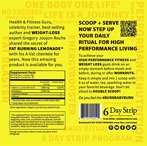 Fat Burning Lemonade Stimulant Free Weight Loss and Energy Drink Mix for Women & Men One Body One Life buy supplements canada