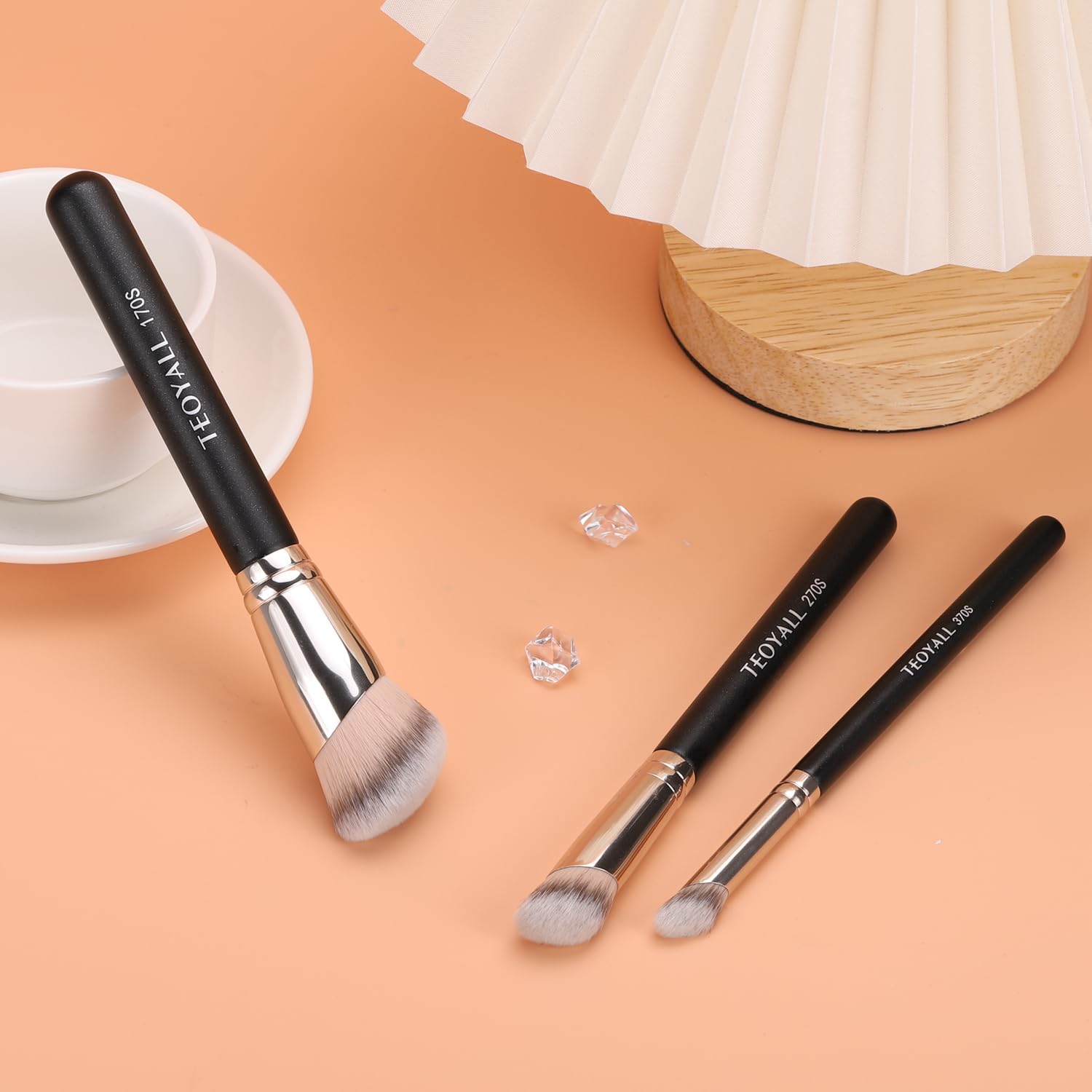 TEOYALL Foundation Contour Conceal Brush Set, 3PCS Angled Synthetic Kabuki Brush for Blending Setting Buffing with Liquid, Cream and Powder Cosmetic (170S/270S/370S) TEOYALL buy supplements canada