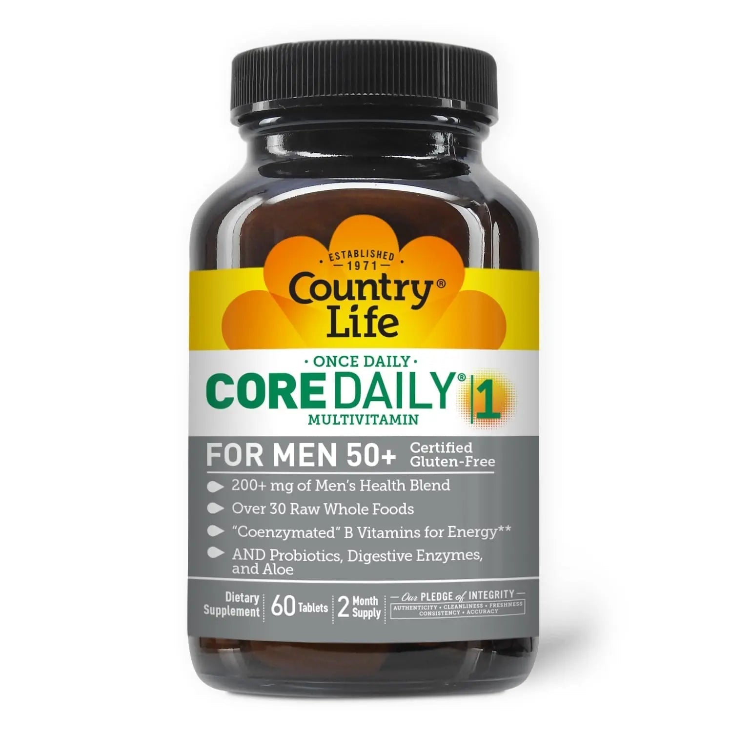 Country Life CORE Daily-1 Multivitamin for Men 50+ - Gluten-Free, Energy Support with Coenzymated B Vitamins Country Life buy supplements canada