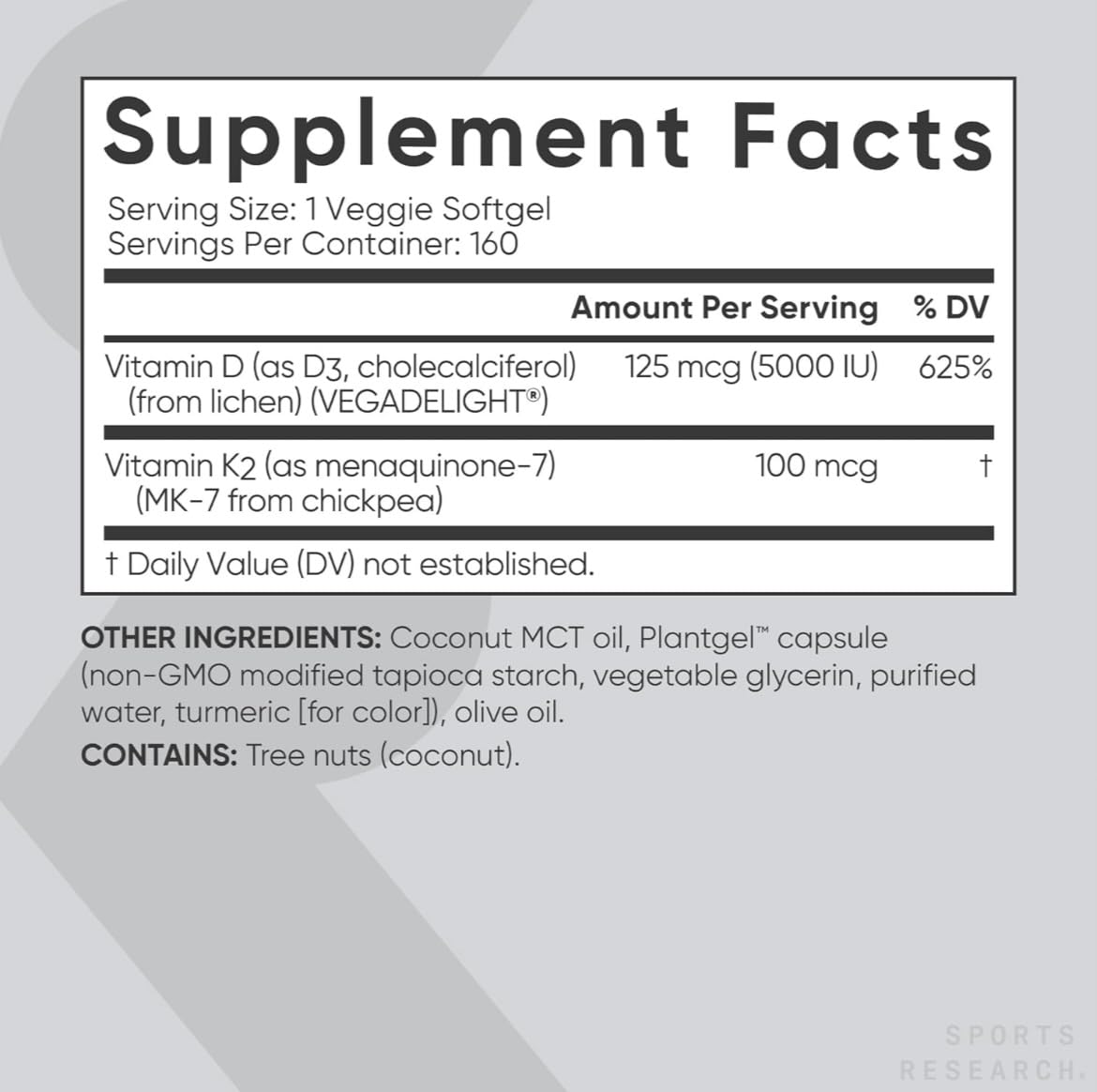 (Pack of 1) 160 Vegan Certified, Non GMO Liquid Softgels rozzunSports Research Vitamin Rozzun Creative Vision buy supplements canada