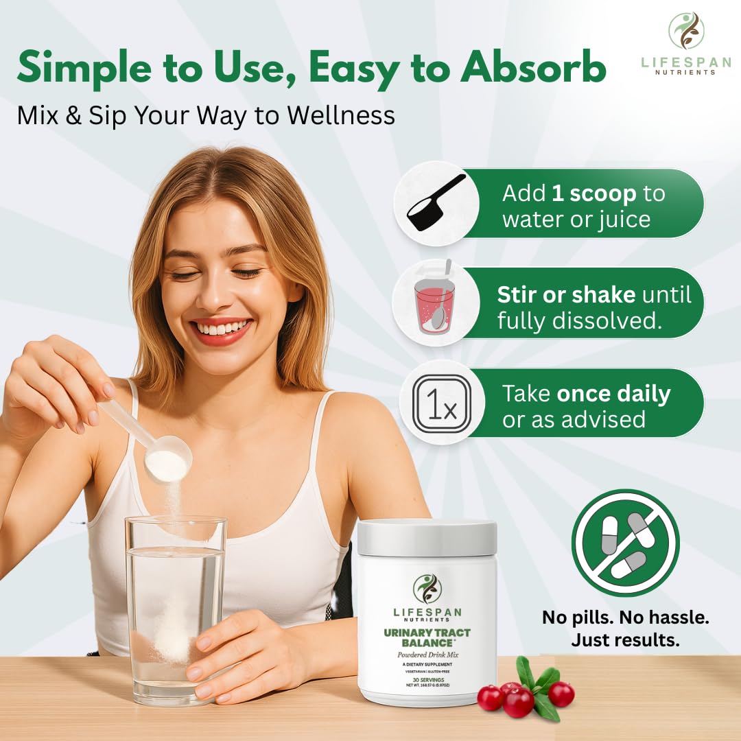 LifeSpan Nutrients D Mannose with Cranberry and Probiotics Powder Supports Urinary Tract and Bladder Health Easy Mix Drink Vegan Gluten Free 30 Servings LifeSpan Nutrients buy supplements canada