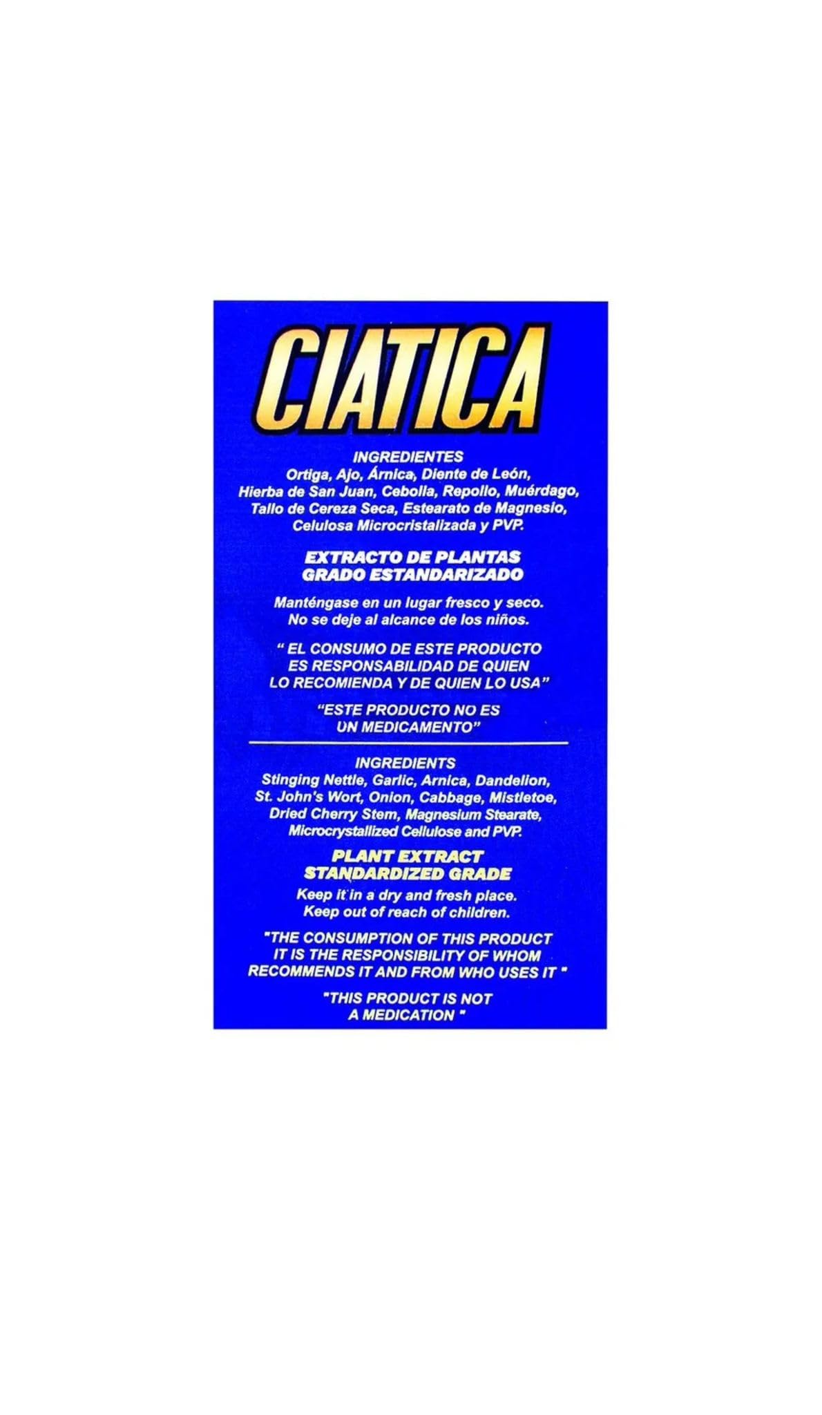 Set con Suplemento Ciatico Tratamiento Nervio Plus 60 Capsulas + Gel Extra Fuerte Ciatica 250 grs. Natural de Mexico/Entumecimiento, Hormigueo, Ardor, Dolor Nervioso, Alfileres o Agujas. (2) Generic buy supplements canada