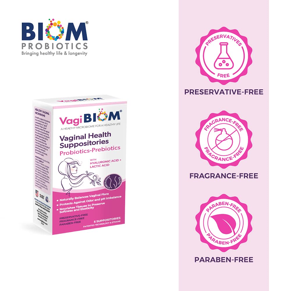 VagiBiom Lactobacillus Suppository: Microbiome Flora balance and Odor Control Regimen VagiBiom buy supplements canada