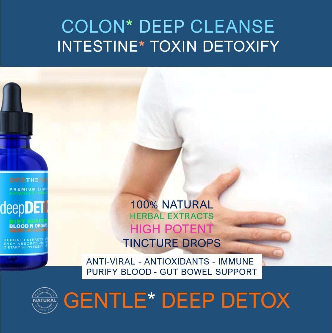 DeepDetox 2oz. Plant-Based Colon Intestinal Gut Liver Cleanse Detox Support. Purify Blood ONETHEFUEL buy supplements canada