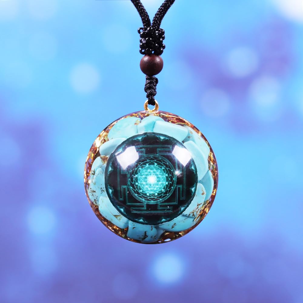 Day Day Up Turquoise Orgonite Pendant Healing Crystal jewelry Orgone Yoga Necklace Reiki Spiritual Day Day Up buy supplements canada