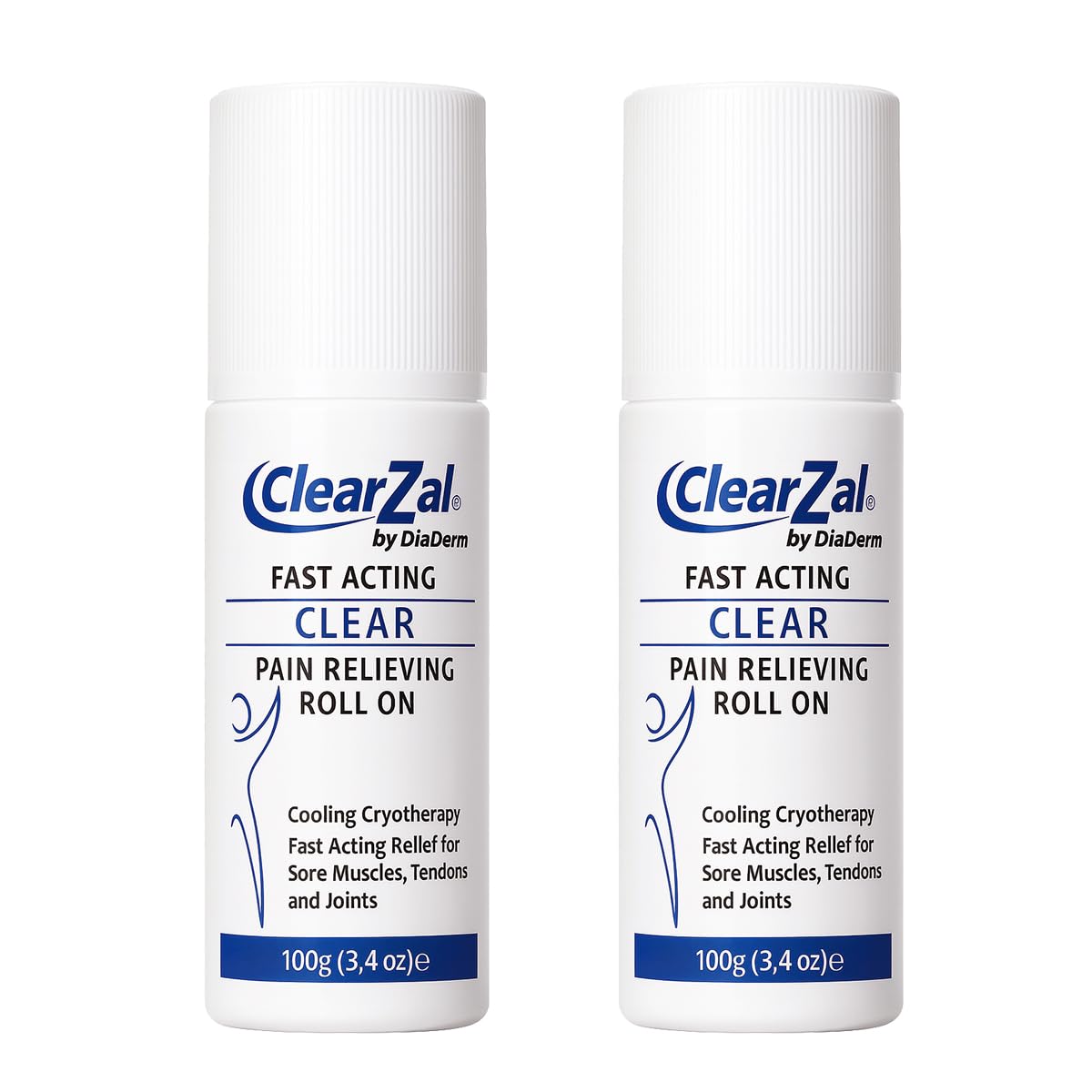 ClearZal Fast Acting Clear Pain Relieving Roll On Cooling Relief of Joint Pain, Muscle Pain, Muscle Soreness, and Swelling from Bruises or Injury - Non-Greasy - Homeopathy, 3.4oz Made in USA Clearzal buy supplements canada