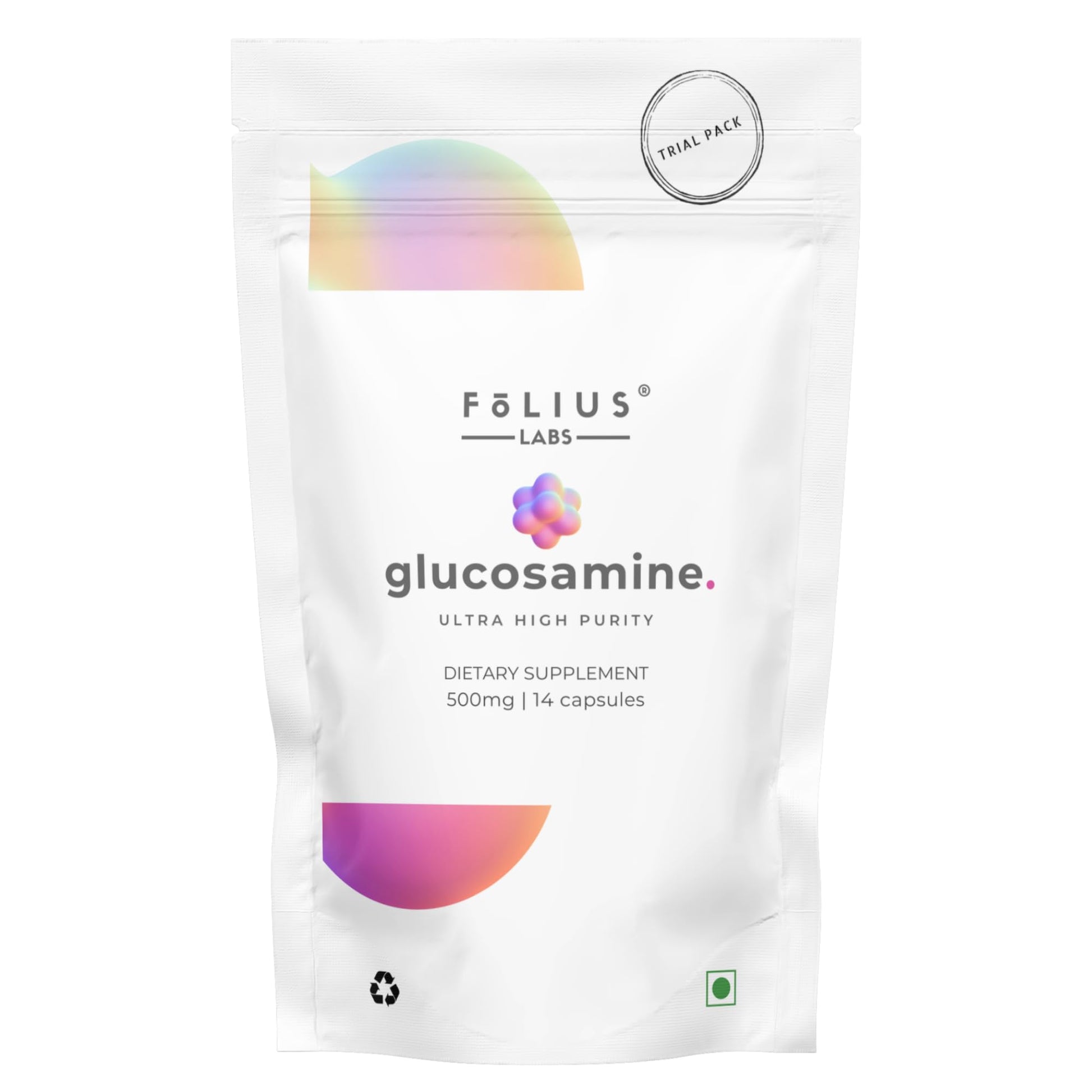 FOLIUS LABS Glucosmine Sulfate Potassium Chloride 750mg for Healthy Joints, Bones and Cartilage — Joint Support Supplement for Men and Women (Trial Pack) FOLIUS LABS buy supplements canada