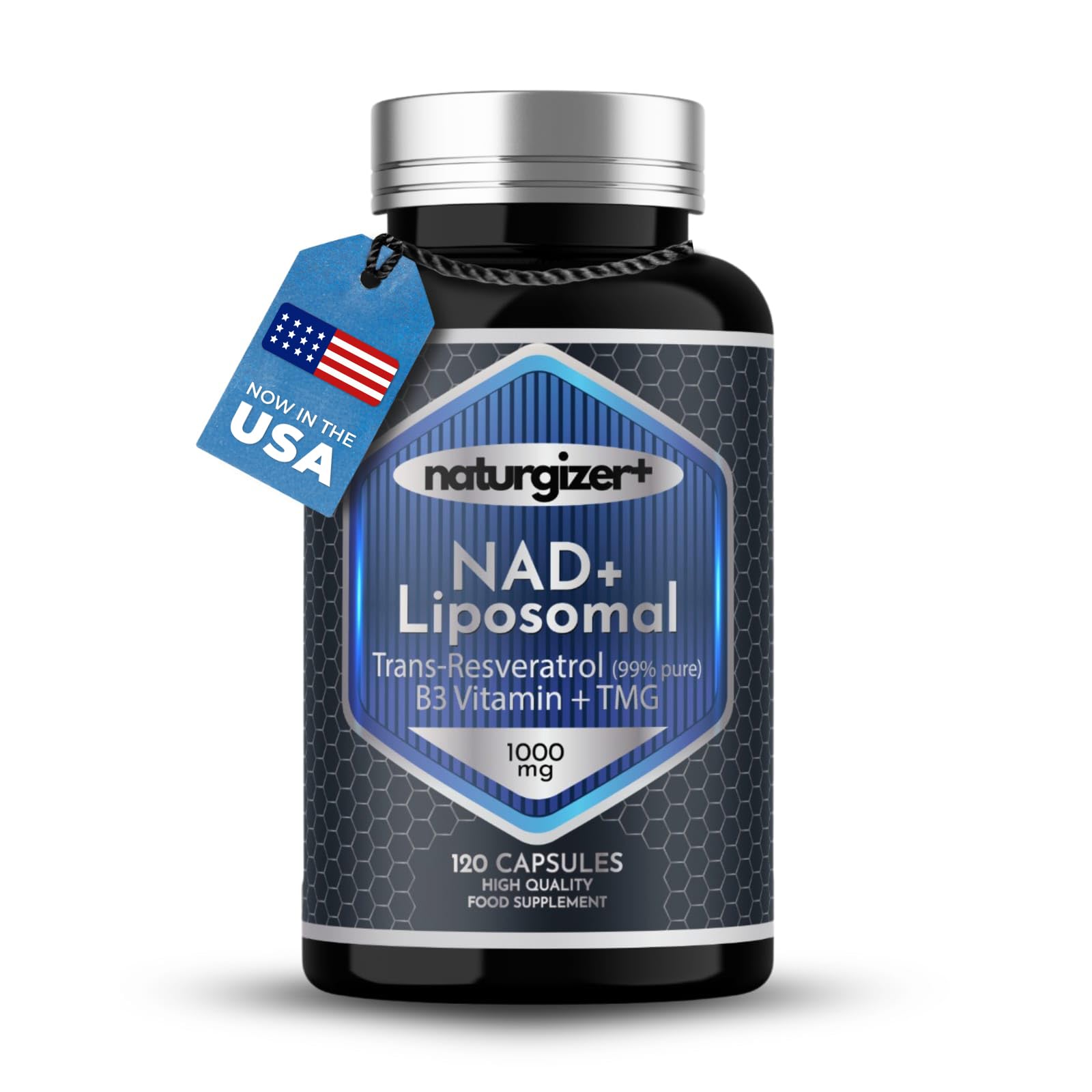 naturgizer+ Liposomal NAD+ Supplement with Resveratrol, TMG & Vitamin B3 | 4-in-1 Healthy Aging & Cellular Energy Support | High Absorption NAD Plus for Men & Women Over 40 | 120 Capsules naturgizer+ buy supplements canada
