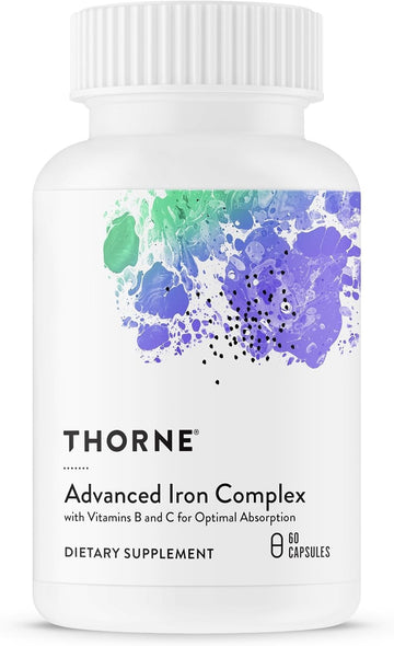 THORNE - Advanced Iron Complex (Formerly Ferrasorb) - Complete Blood Support Formula* - Elemental Iron, Folate, B and C Vitamins for Optimal Absorption - Gluten, Dairy & Soy-Free - 60 Servings THORNE buy supplements canada