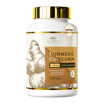DR. Crown Turmeric Curcumin Supplement 1,500mg, 95% Standardized Curcuminoid with Ginger, MCT Oil, & Black Pepper for Better Absorption, for Antioxidant & Joint Support, 120 Capsules DR. CROWN buy supplements canada
