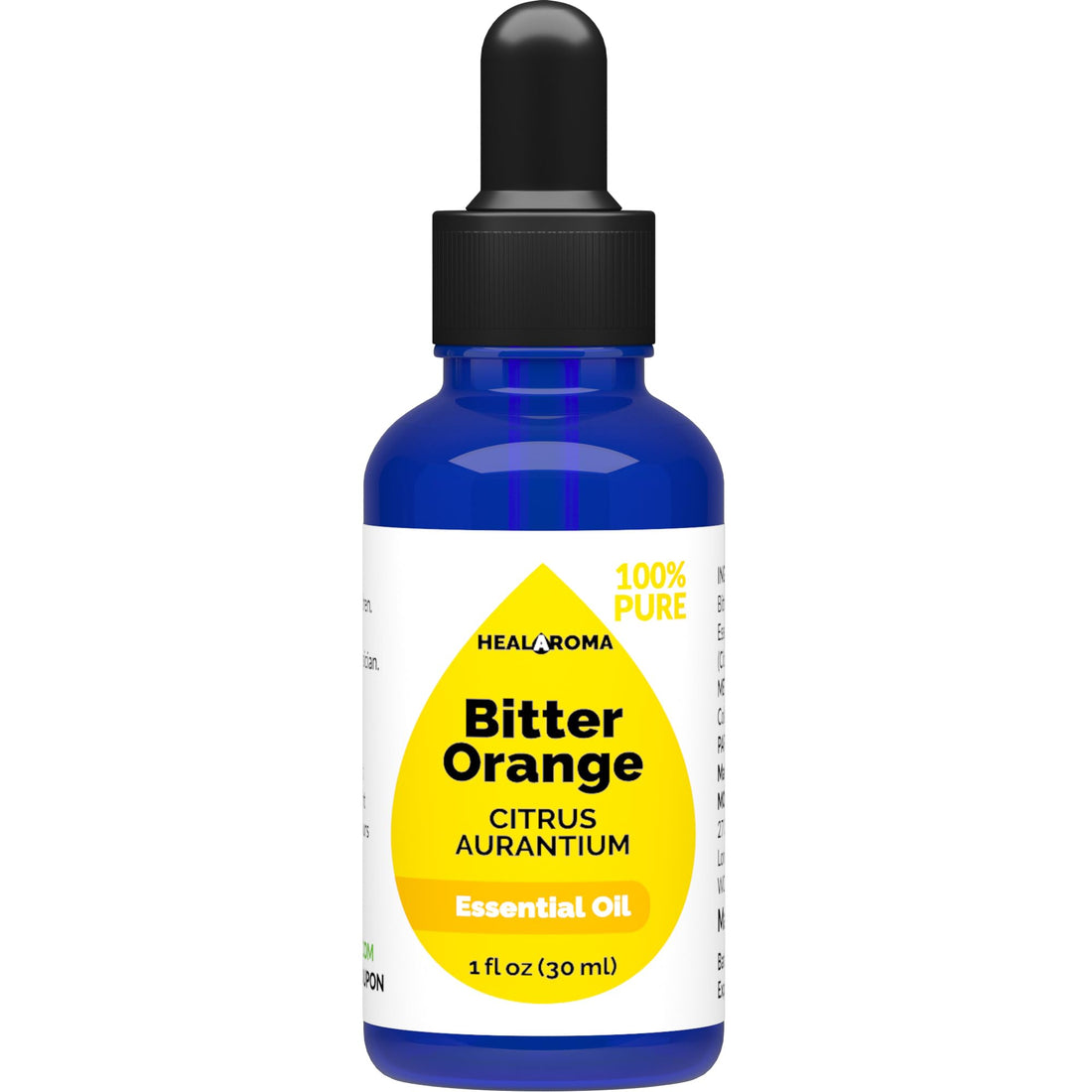 Bitter Orange Essential Oil 30 ml - 1 oz - Pure & Natural - with Pipette Dropper MONOHERB buy supplements canada