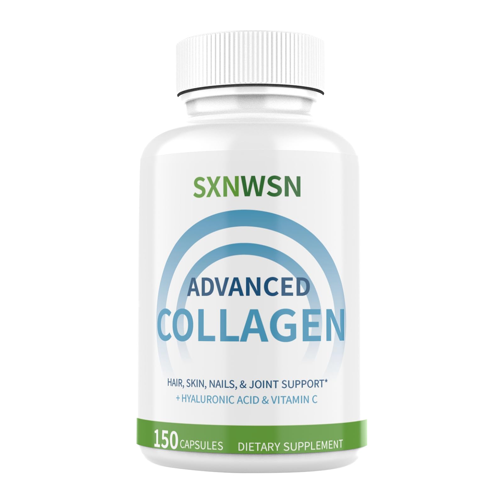 Advanced Multi Collagen Supplement with Vitamin C + Hyaluronic Acid - Hydrolyzed Collagen Peptides Supports for Skin, Joints & Hair* | Collagen Complex 150 Capsules for Women or Men SXNWSN buy supplements canada