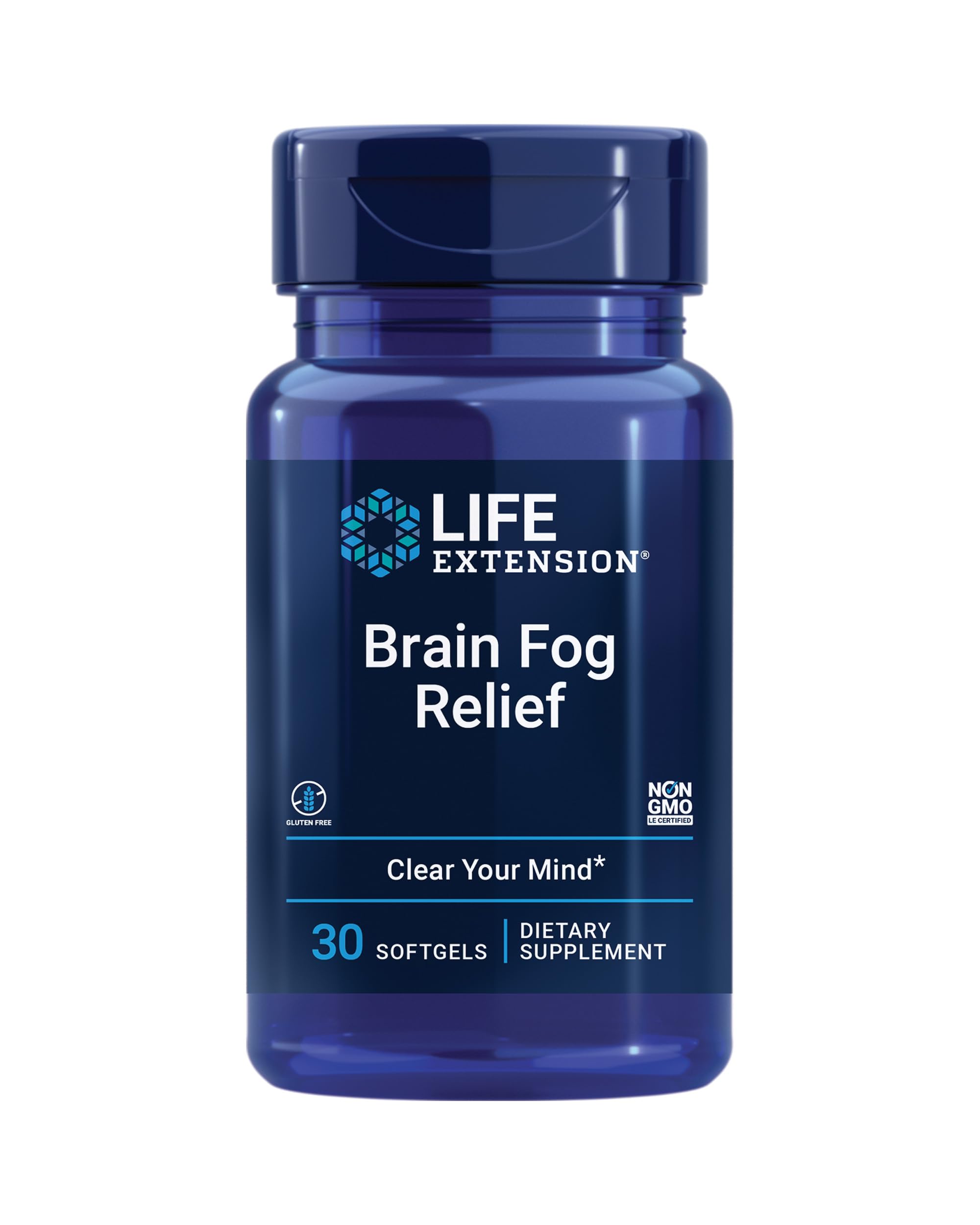 Life Extension Brain Fog Relief, Mango Leaf Extract, standardized Peppermint Oil, nootropic Brain Supplement for Clarity and Focus, Fast-Acting, Caffeine-Free, Gluten Free, Non-GMO, 30 softgels Life Extension buy supplements canada