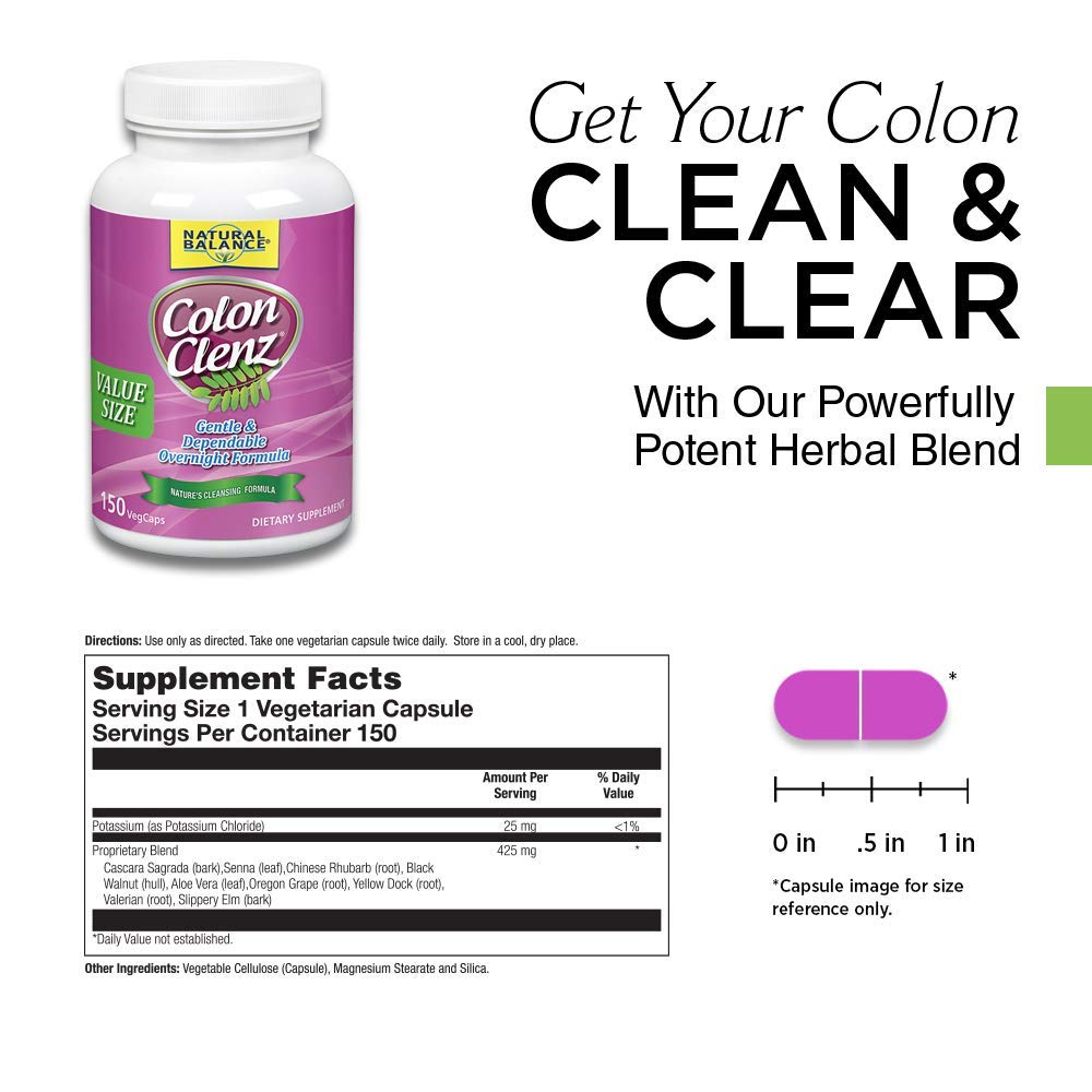 Natural Balance Colon Clenz | Herbal Colon Cleanse & Detox Supplement | Gentle & Dependable Natural Balance buy supplements canada