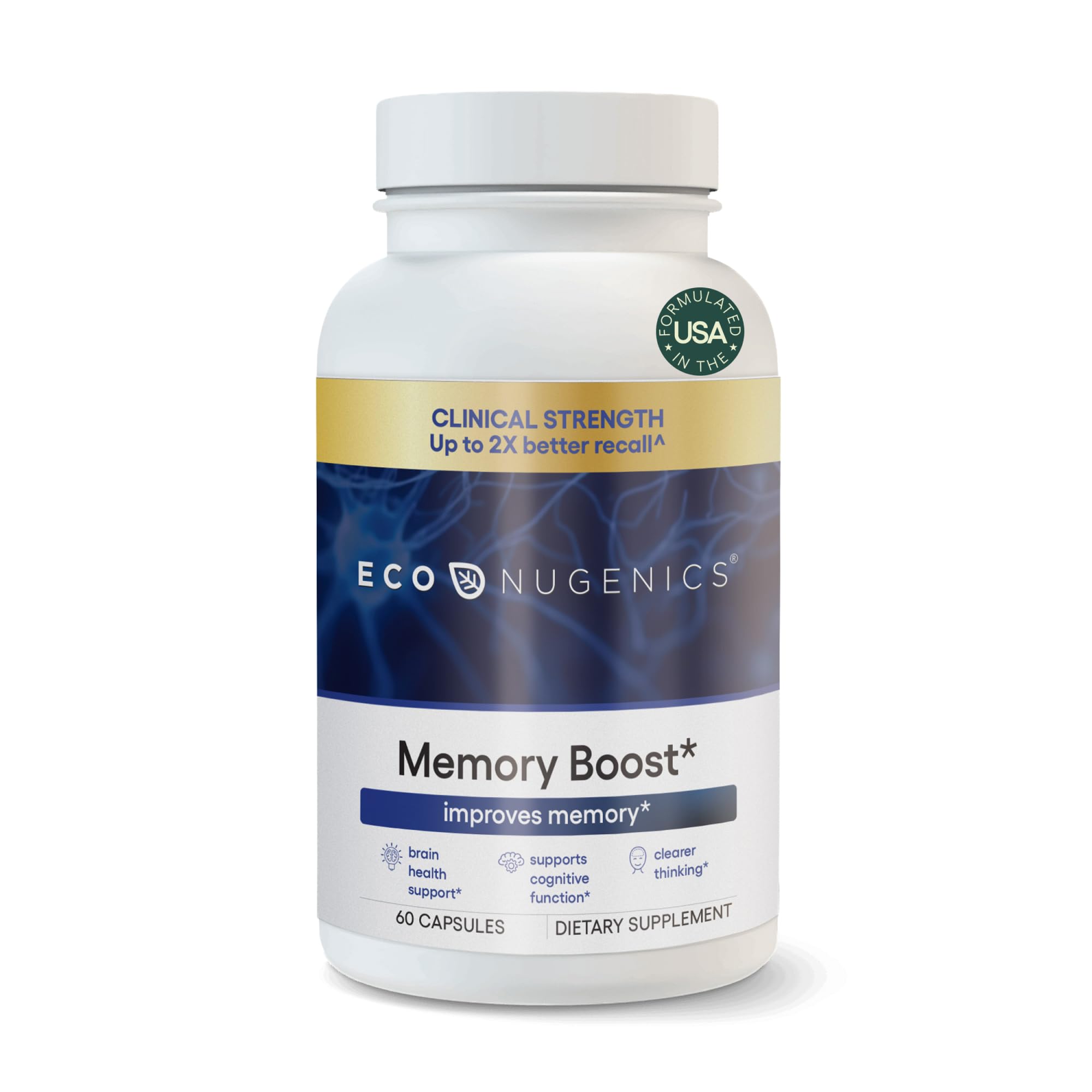EcoNugenics Memory Boost Supplement – Clinically Studied Ingredients to Support Brain Focus & Health – Nootropic Formula with Bacopa Monnieri, Boswellia Serrata EcoNugenics buy supplements canada