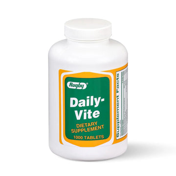 Rugby Daily-Vite Multivitamin Tablets, Gluten-Free Dietary Supplement for Adults, Supports Overall Health, No Artificial Flavors - 1000 Count (1 Pack) RUGBY LABORATORIES buy supplements canada