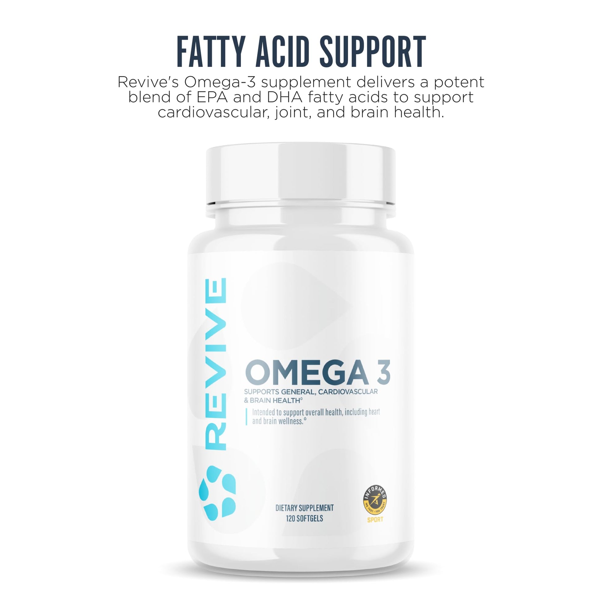 Revive MD Omega 3 Fish Oil Supplements for Men & Women – Softgels with EPA & DHA Fatty Acids for Healthy Skin & Joints, Heart & Brain Support – Vegan-Friendly, Gluten-Free (120 Softgels) Revive buy supplements canada