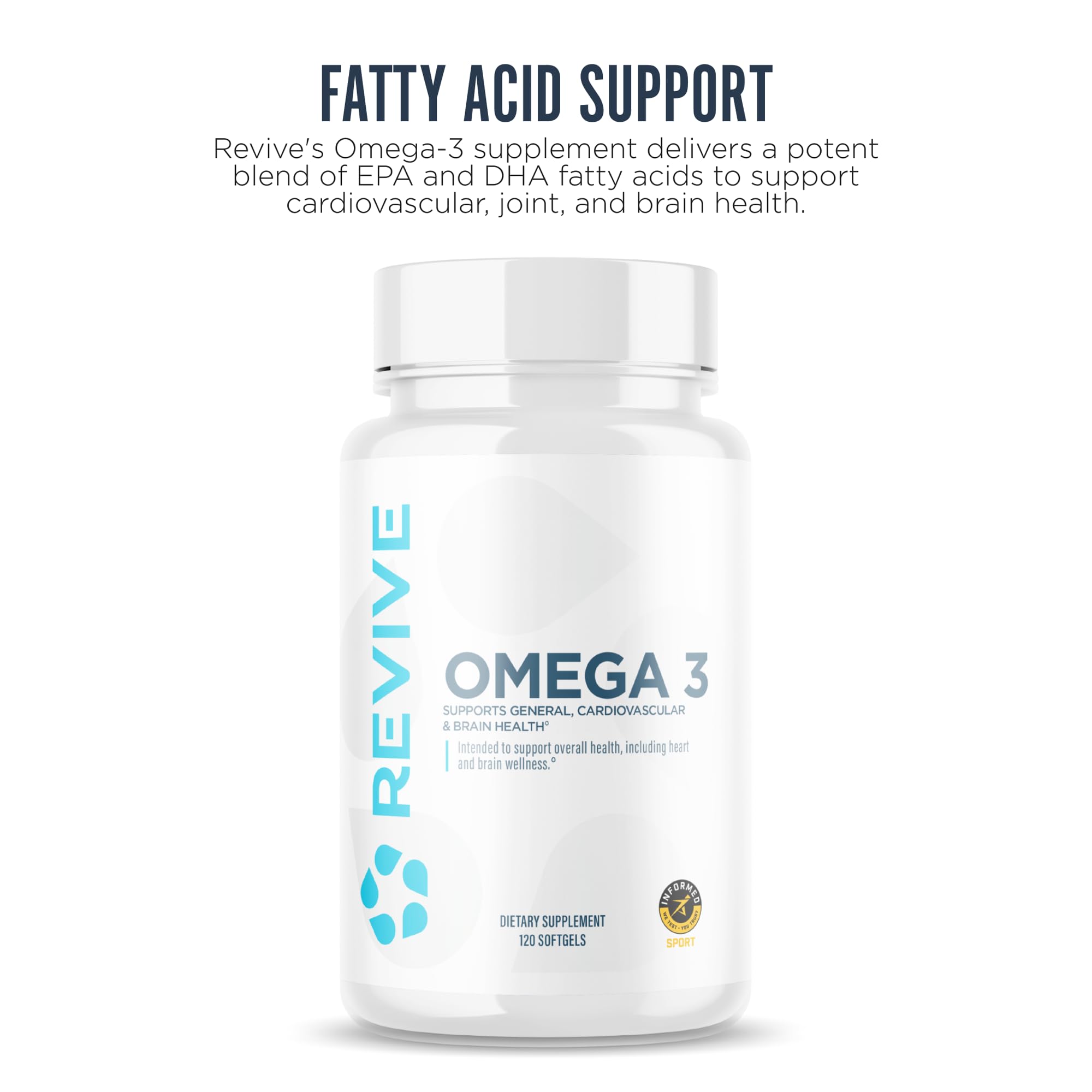 Revive MD Omega 3 Fish Oil Supplements for Men & Women – Softgels with EPA & DHA Fatty Acids for Healthy Skin & Joints, Heart & Brain Support – Vegan-Friendly, Gluten-Free (120 Softgels) Revive buy supplements canada