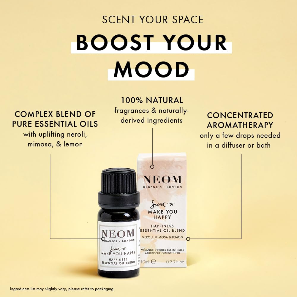 NEOM - Happiness Essential Oil Blend, 10ml | Neroli, Mimosa & Lemon | Scent to Make You Happy Range Neom buy supplements canada