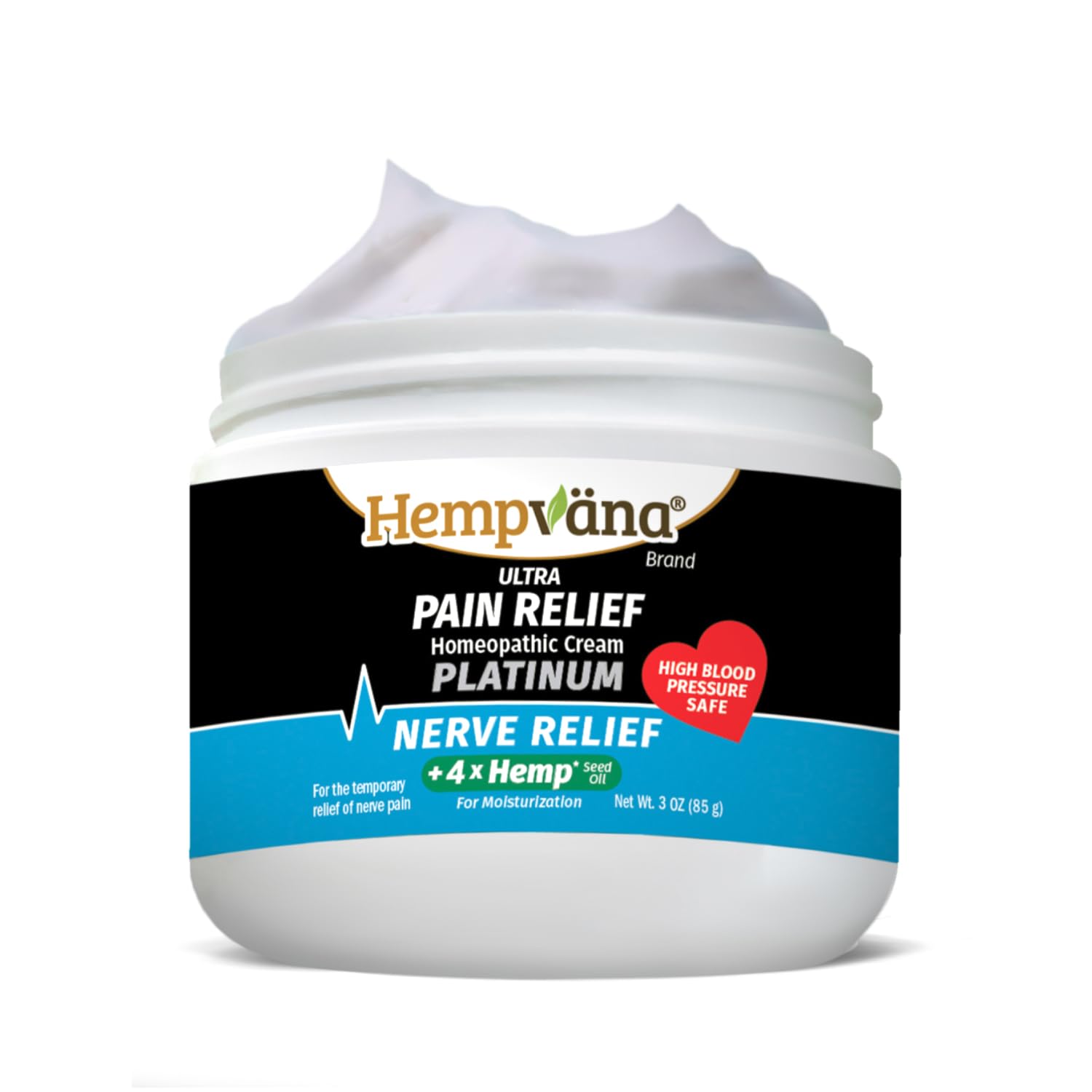 Hempvana Platinum Ultra-Strength Nerve Relief Cream w/100% Pure Hemp Seed Oil, AS-SEEN-ON-TV, Relieves Nerve Pain, Shooting Pain, Tingling, Muscle Cramps, Joint Pain, Tingling, Crawling Sensations Hempvana buy supplements canada