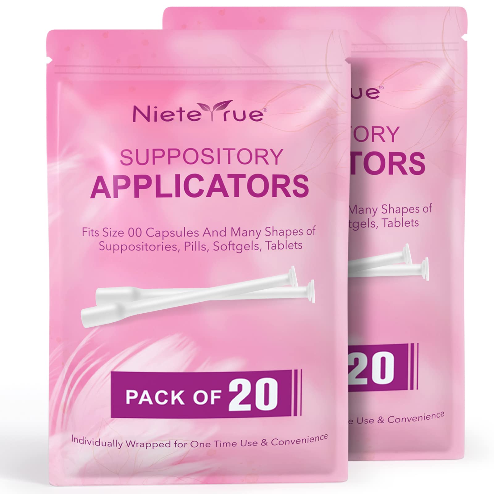 Nieteyrue (40 Packs) Disposable Vaginial Applicators Individually Wrapped Hygienic Fit Nieteyrue buy supplements canada