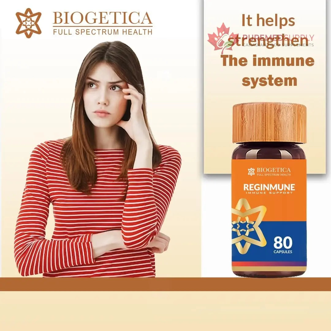 Biogetica Reginmune - Natural Immune Support Care Daily Boost Immune System Booster - 80 Capsules Biogetica buy supplements canada