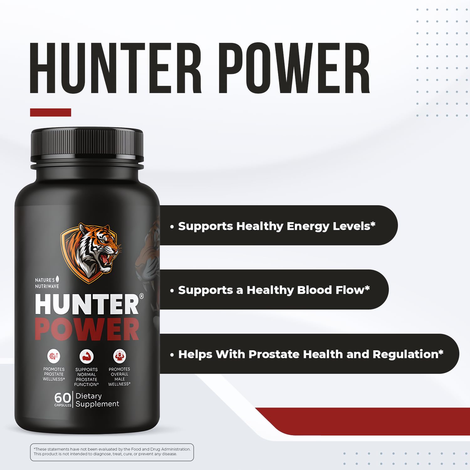 HunterPower – Hunter Power Daily Botanical Supplement with Saw Palmetto, Tongkat Ali, Nettle, Wild Yam & Horny Goat Weed – Non-GMO, Stimulant-Free Formula, Made in USA – 60 Capsules, 1 Month Supply Nature’s NutriWave buy supplements canada