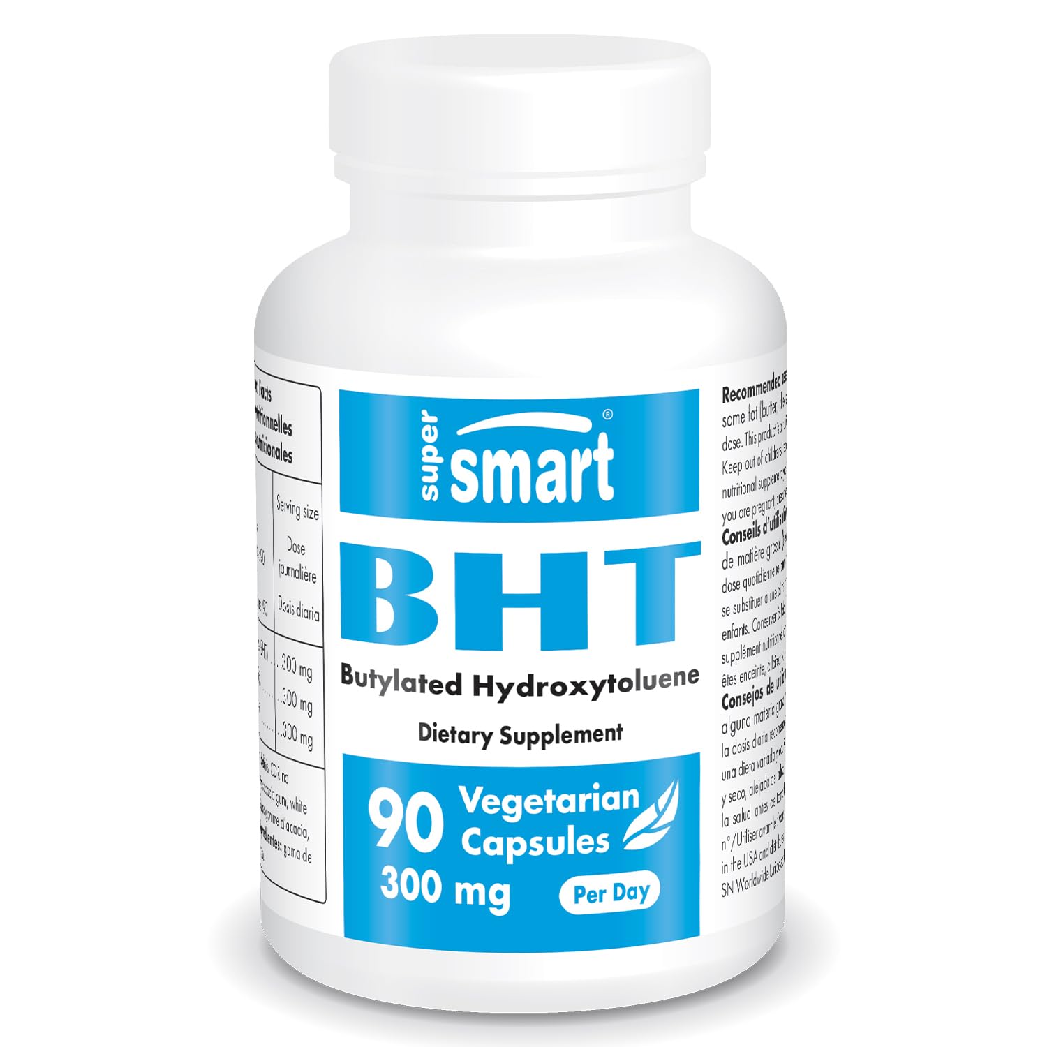 Supersmart - BHT 300 mg Per Day - Butylated Hydroxytoluene - Powerful Antioxidant Supersmart buy supplements canada