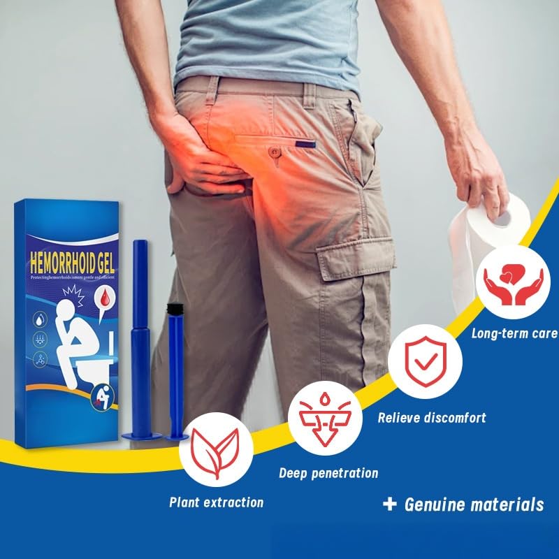 Hemorrhoid Relief Gel with 3 Disposable Applicators - Fast Soothing Cream for Itching & Swelling - Internal & External Treatment (Pack of 3) Aus Healthcare buy supplements canada