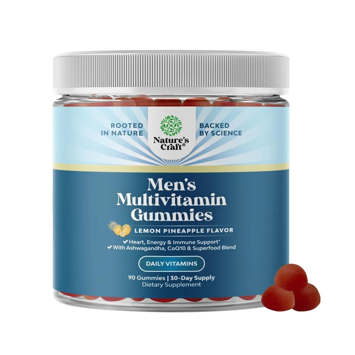 Natures Craft Men's Multivitamin Gummies with Superfood Complex - Daily Multivitamin for Men Gummies with CoQ10 and Ashwagandha Natures Craft buy supplements canada
