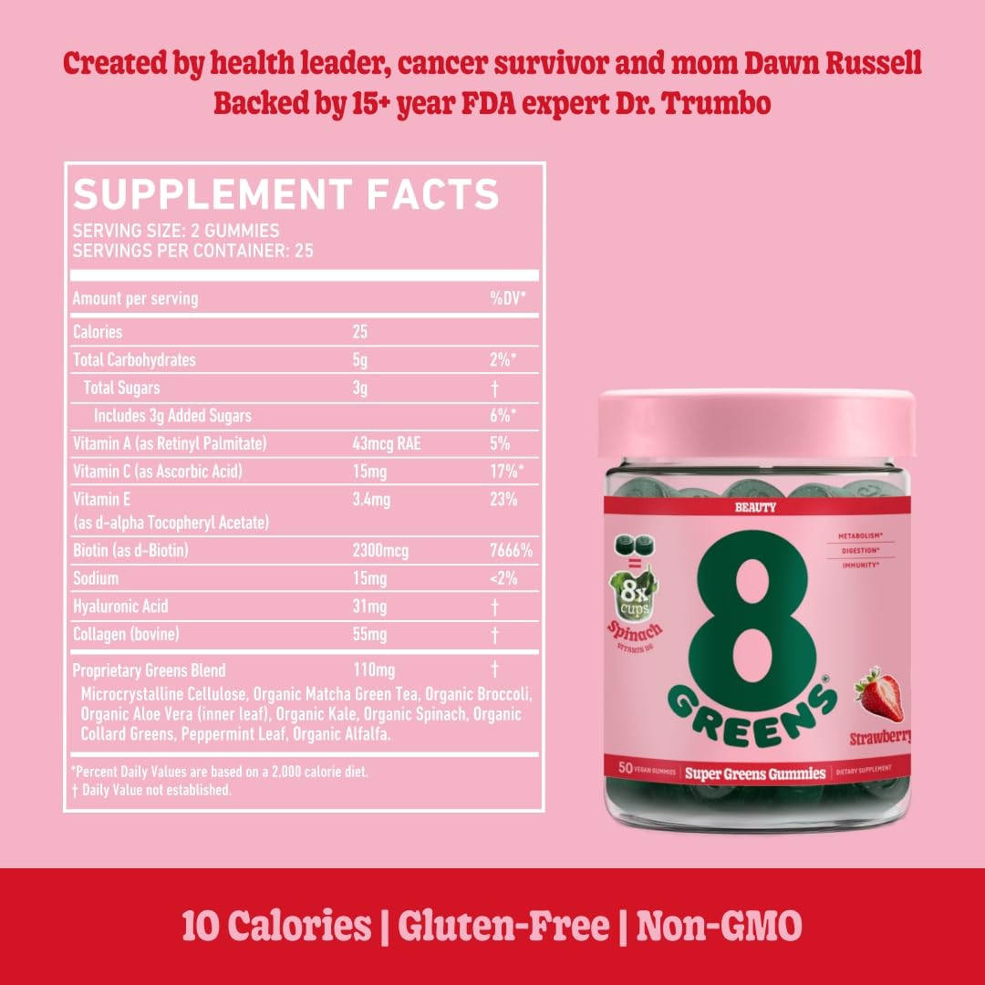 8Greens Skin Gummies with Collagen & Biotin - for Healthy Skin, Hair, and Nails 8Greens buy supplements canada