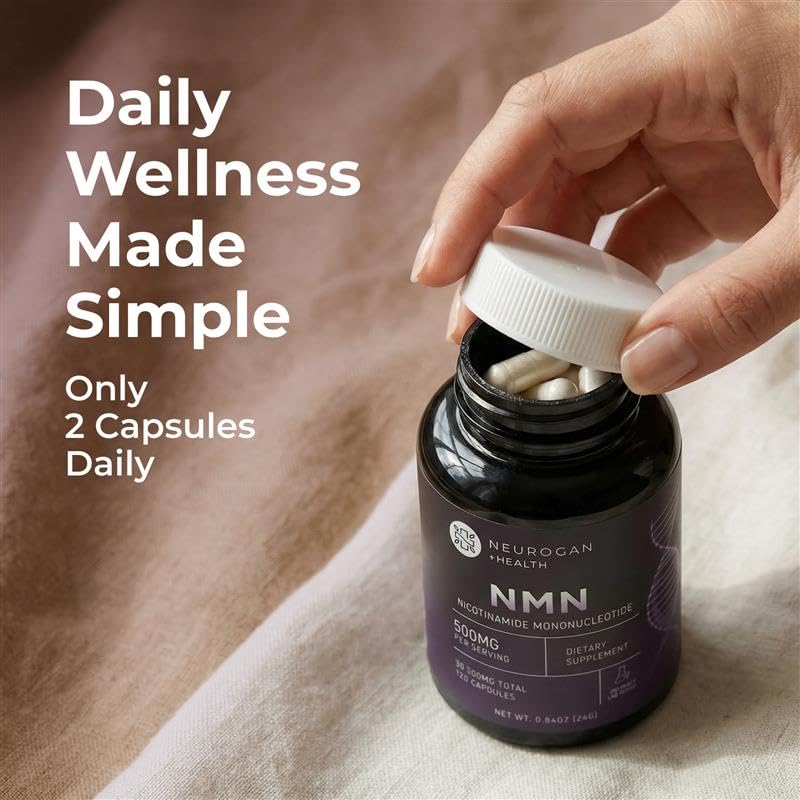 Neurogan Beta NMN (β-NMN) Supplement 500 mg per Serving, High Purity – NAD+ Precursor for Cellular Energy & Vitality – 120 Capsules (2-Month Supply) – Made in USA Neurogan buy supplements canada