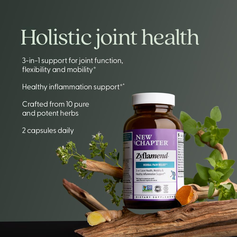 New Chapter Zyflamend™ Joint Supplement & Herbal Pain Relief – 10-in-1 Superfood Blend with Turmeric, Ginger & Green Tea - for Healthy Inflammation Response, Mobility & Flexibility, 60 Capsules New Chapter buy supplements canada