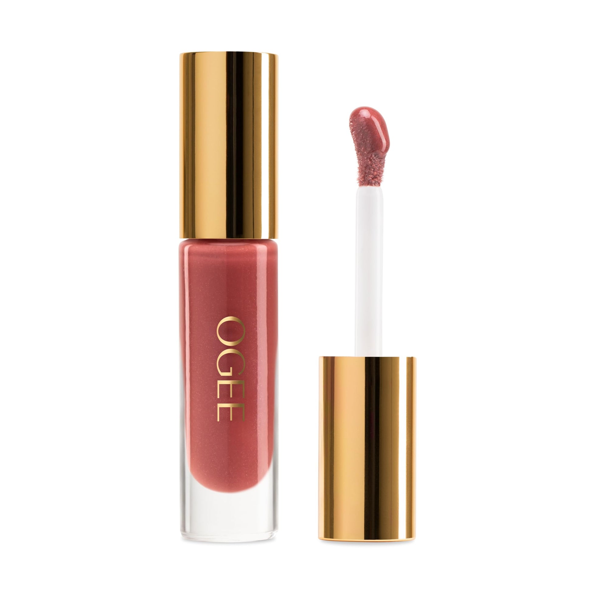 Ogee Beyond Clean Lip Gloss - Certified Organic Lip Gloss for Women - Effortlessly Plump, Hydrate & Add High-Shine Color, Freesia - Desert Rose Shimmer Ogee buy supplements canada