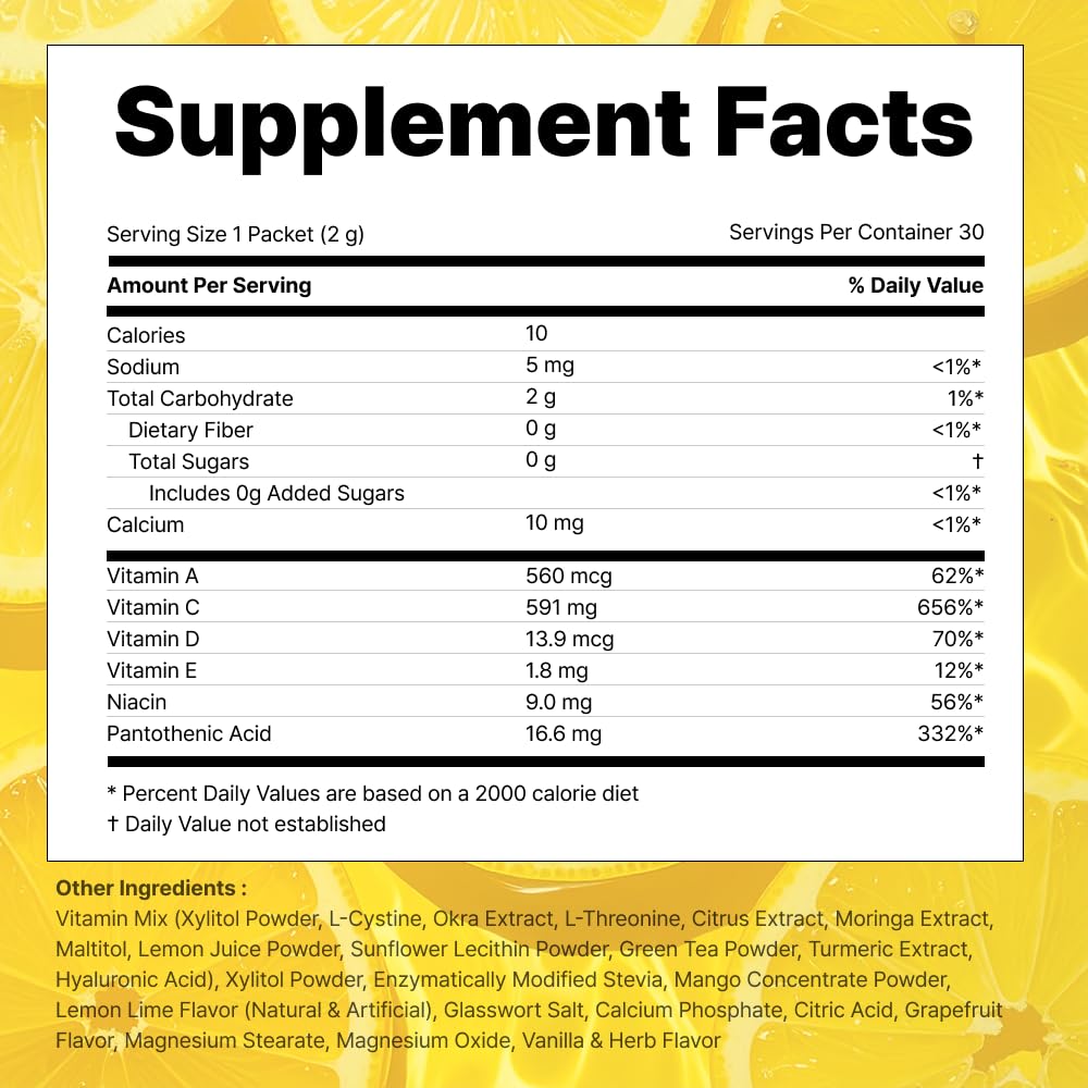 VITALBEAUTIE Super Retinol - Ingestible Liposomal Retinol & Vitamin C 1000mg Powder - Vegan K-Beauty Skin Supplement for Radiant Glass Skin & Tone, Dark Spot Care, 30 Packets VITALBEAUTIE buy supplements canada