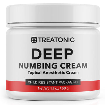 Treatonic Maximum Strength Numbing Cream: Numbing Cream for Discomfort, Burn, Itch & Pain Relief - Fast-Acting, Soothing Topical Anesthetic with Menthol & Emu Oil for Hemorrhoid Treatment – 1.7oz Treatonic buy supplements canada