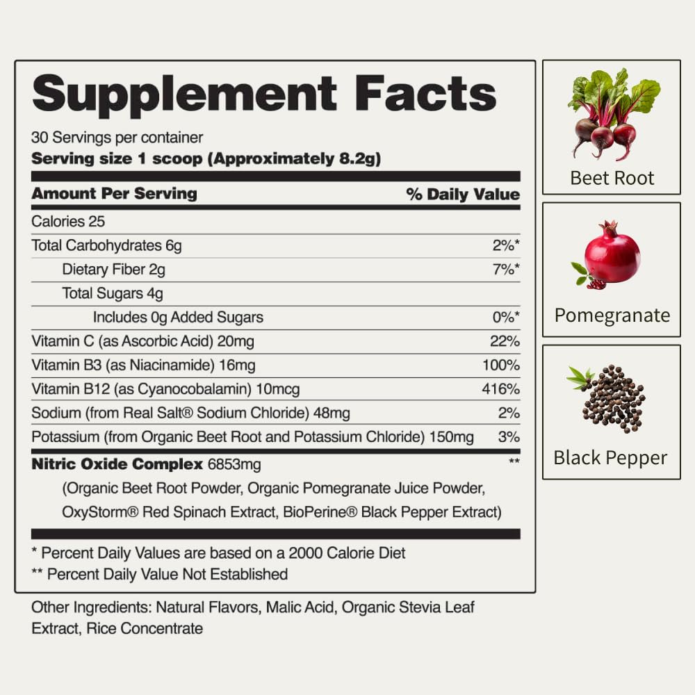 Snap Supplements USDA Organic Beet Root Powder, 3-in-1 Nitric Oxide Supplement Snap Supplements buy supplements canada