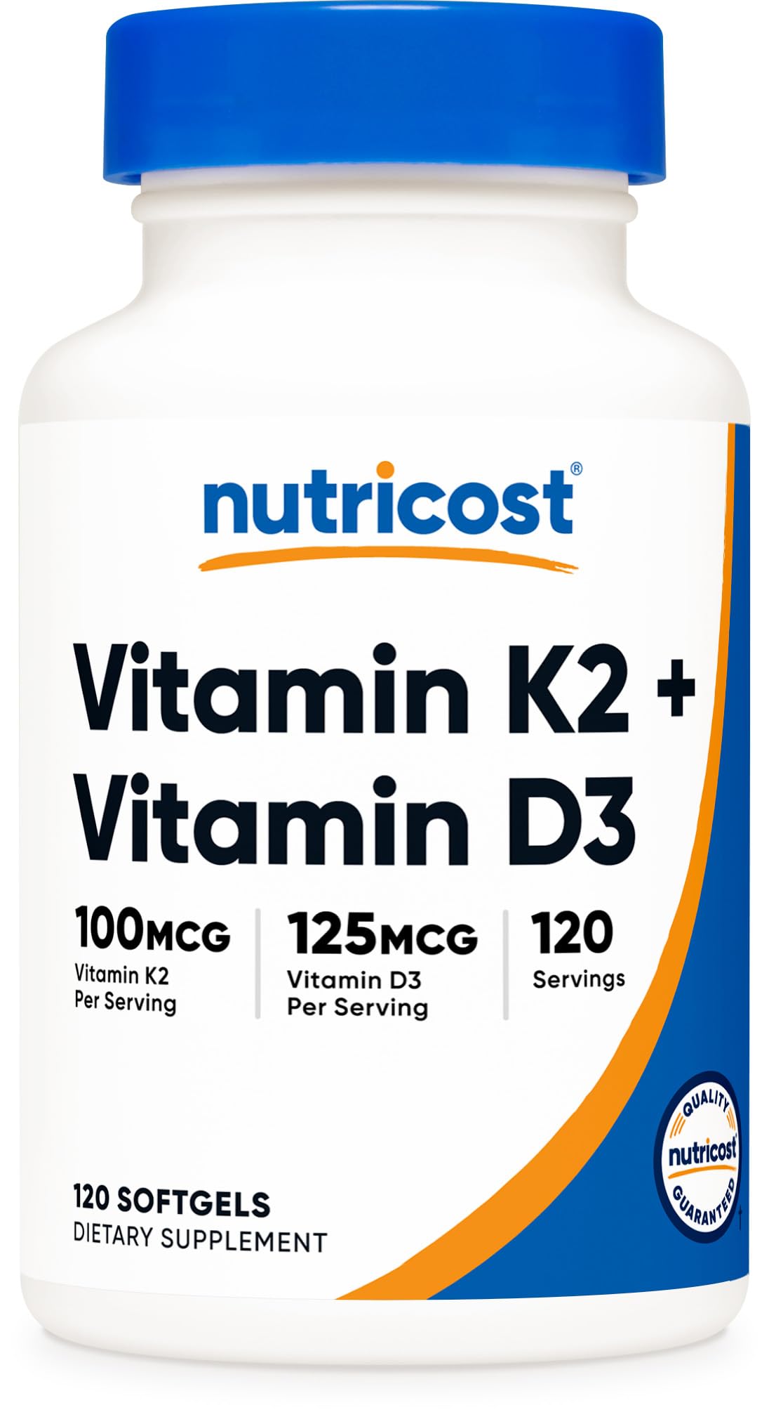Nutricost Vitamin D3 + K2 (5000 IU D3 / 100mcg MK7), 120 Softgels – Gluten-Free & Non-GMO Nutricost buy supplements canada