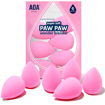 AOA Studio Collection makeup Sponge Set Latex Free and High-definition Set of 6 makeup Wonder blender For Powder Cream and Liquid, Super Soft Wonder Beauty Cosmetic AOA STUDIO buy supplements canada