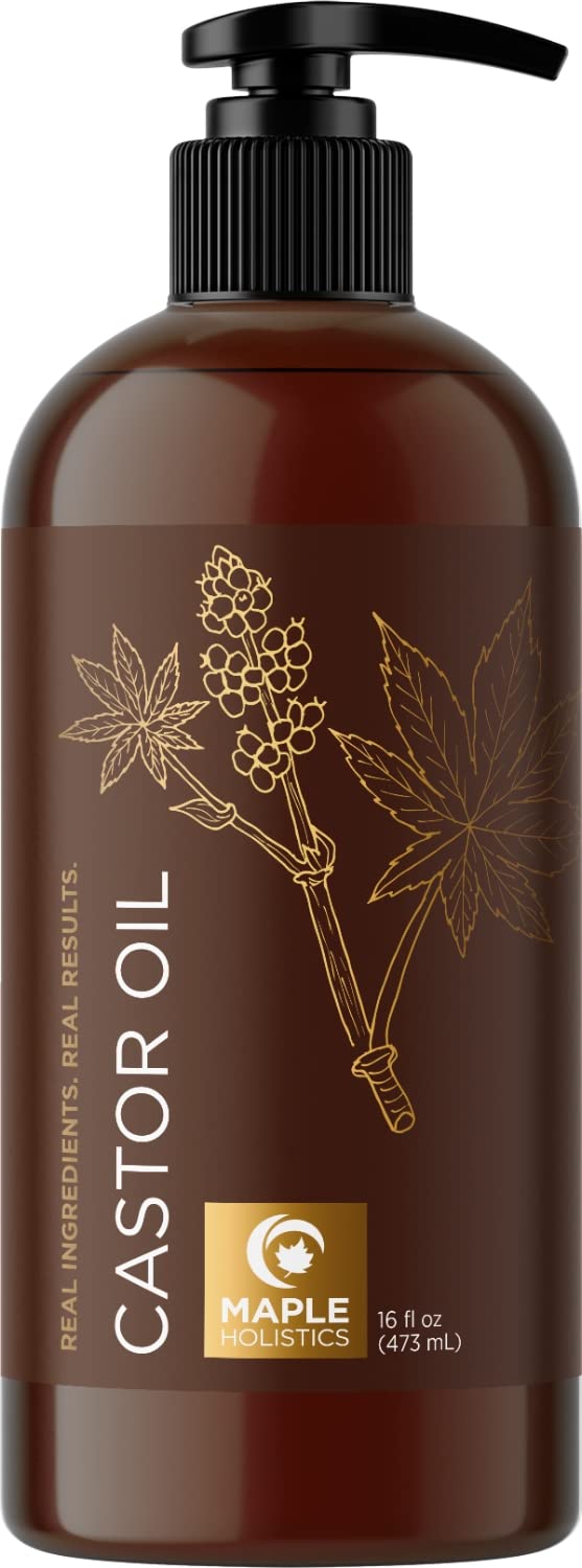 Pure Castor Oil for Body & Skin Care Great for Wraps & Compresses - Castor Oil for Hair Skin Maple Holistics buy supplements canada