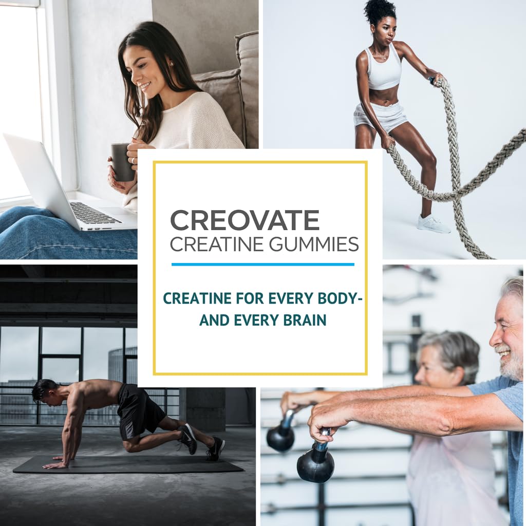 Consult Health CREOVATE CREATINE MONOHYDRATE Gummies 5g Dose for Men & Women to Support Muscle, Strength, Recovery, Cognitive Health & Memory, Zero Sugar, Gluten Free, Natural Lemon, 90 Count Consult Health buy supplements canada