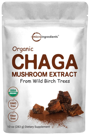 Micro Ingredients Organic Chaga Mushroom Extract 100:1 Powder, 10 Ounce Micro Ingredients buy supplements canada