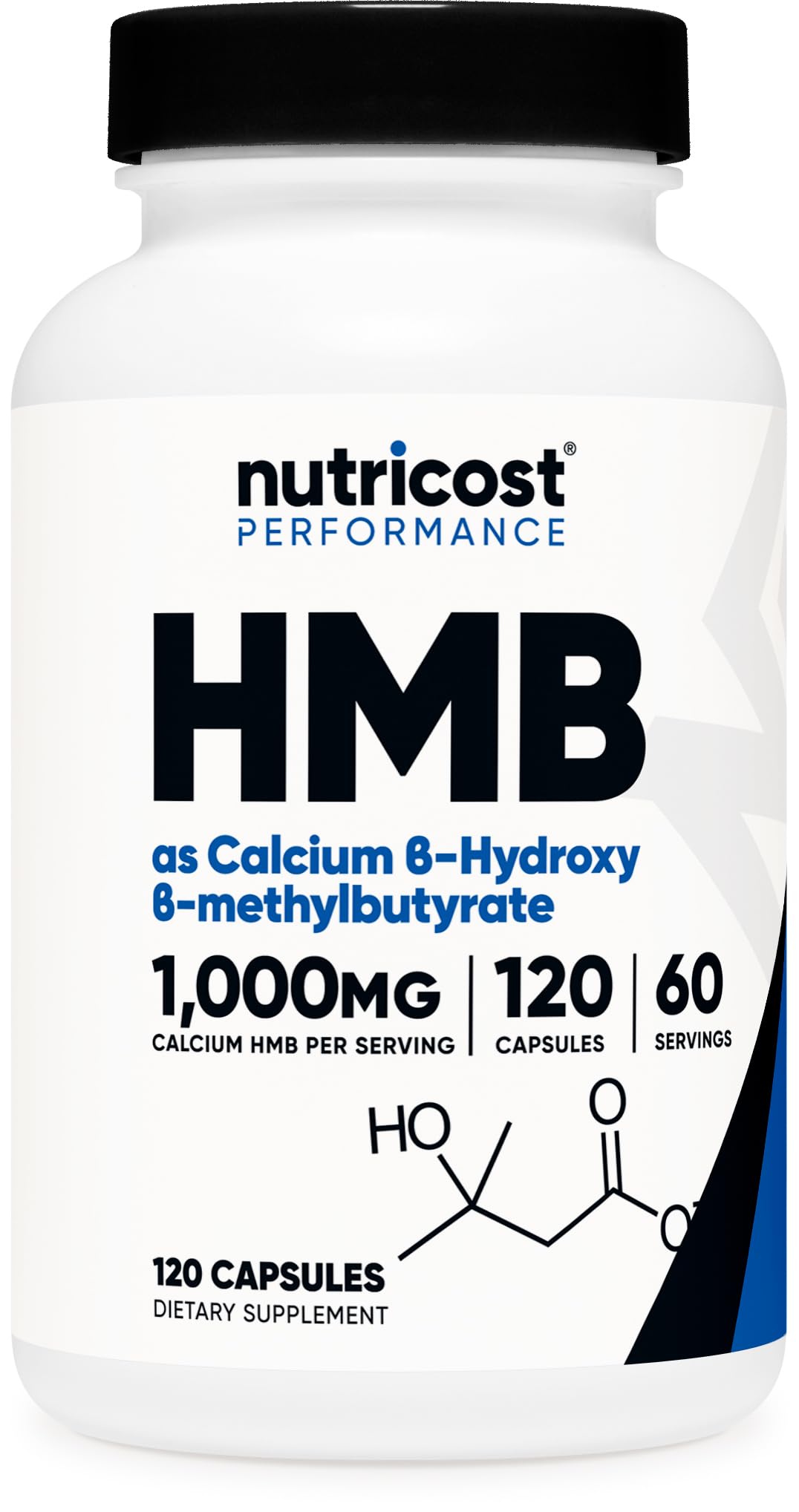 Nutricost HMB (Beta-Hydroxy Beta-Methylbutyrate) 1000mg (120 Capsules) - 500mg Per Capsule, 60 Servings - Gluten Free and Non-GMO Nutricost buy supplements canada
