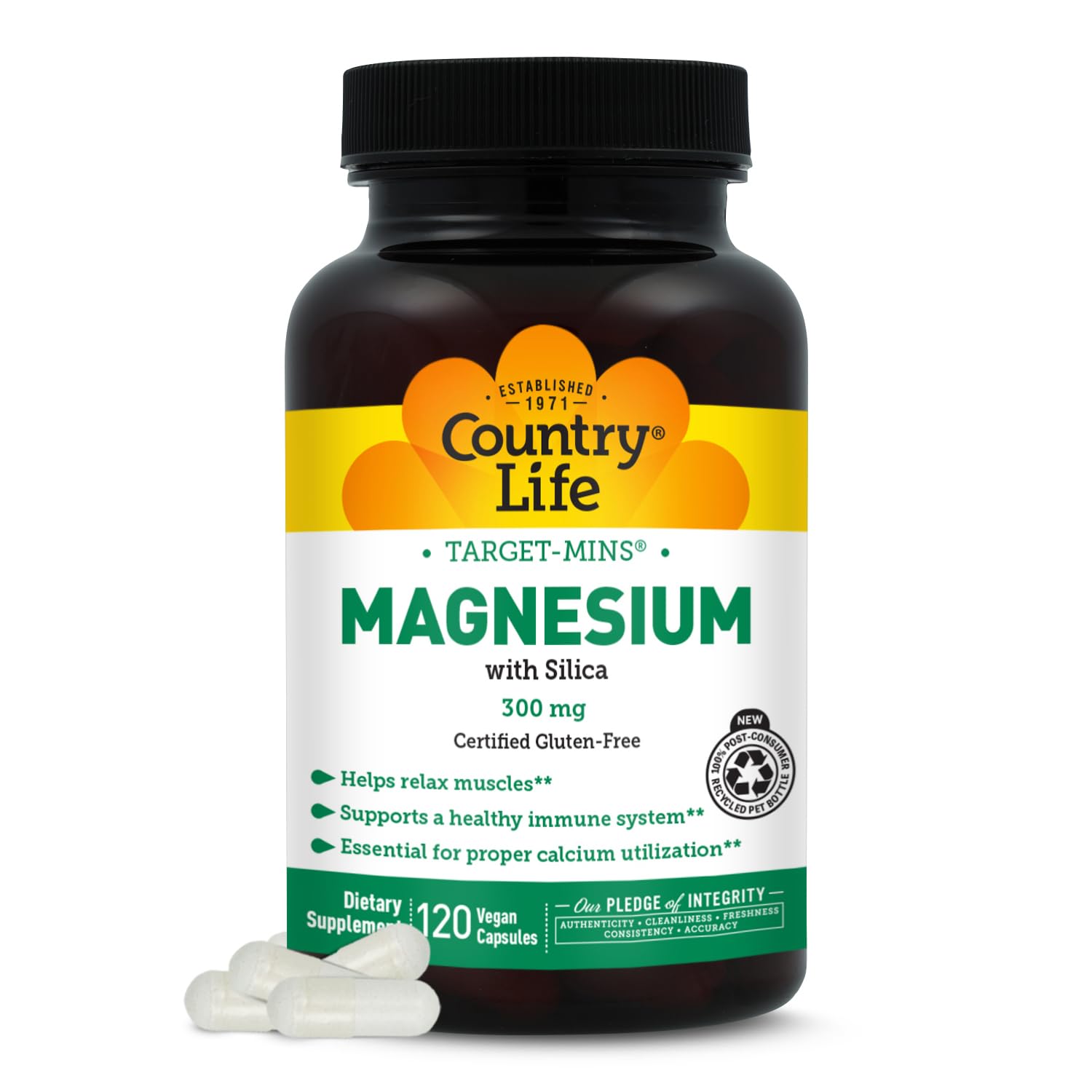 Target-Mins Magnesium with Silica 300 mg 120 Vegetarian Capsules Country Life buy supplements canada