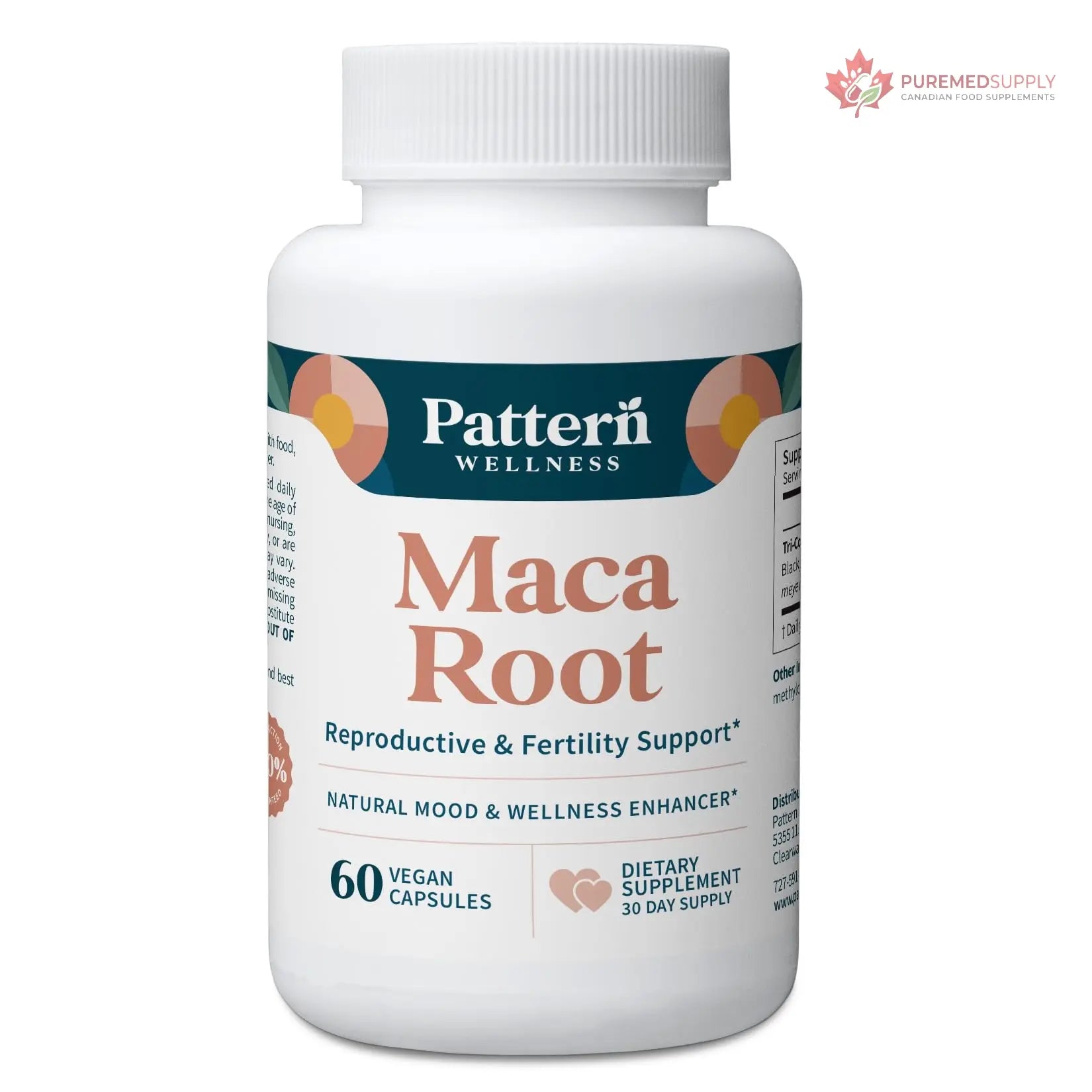 Pattern Wellness Maca Root Extract 20:1-500mg Per Serving – for Men & Women – Tri-Color Black/Red/Yellow Blend – 60 Vegan, Non-GMO Capsules Pattern Wellness buy supplements canada
