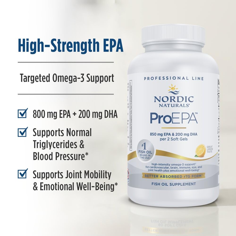 Nordic Naturals ProEPA, Lemon - 180 Soft Gels - 1210 mg Omega-3 - High-Intensity EPA Formula for Healthy Mood, Heart Health & Cellular Function - Non-GMO - 90 Servings Nordic Naturals buy supplements canada