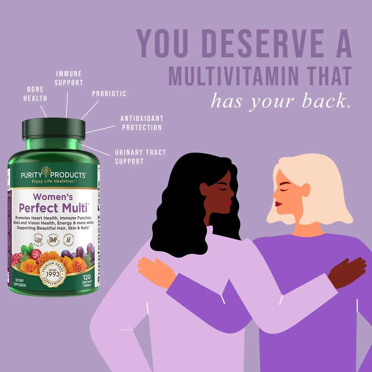 Purity Products Women’s Perfect Multi Balanced Multivitamin - Supports Urinary Tract Health, Immune, Bone + Muscle, Hair, Skin, Nails Purity Products buy supplements canada